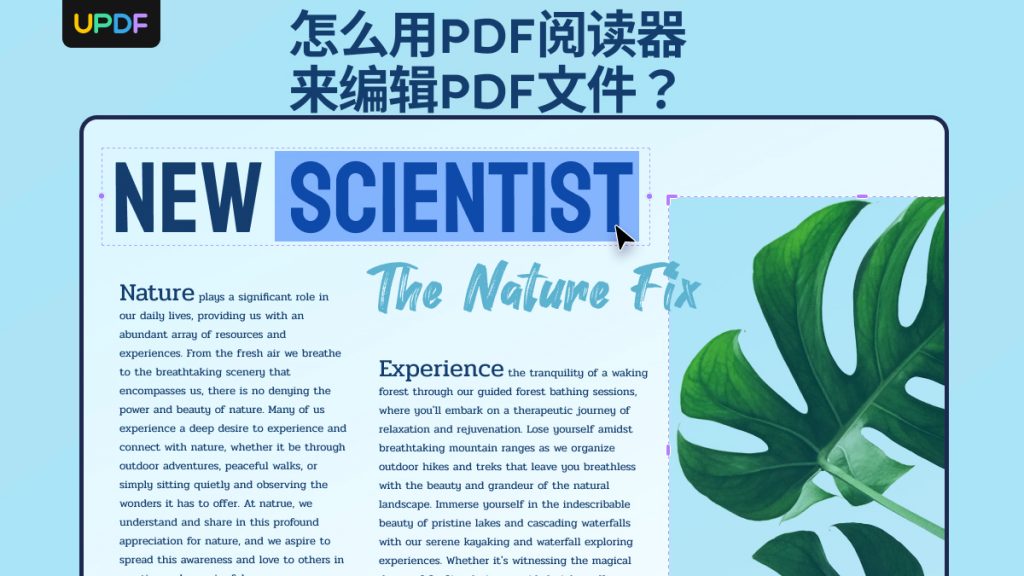 怎么用PDF阅读器来编辑PDF文件？4步骤搞定！