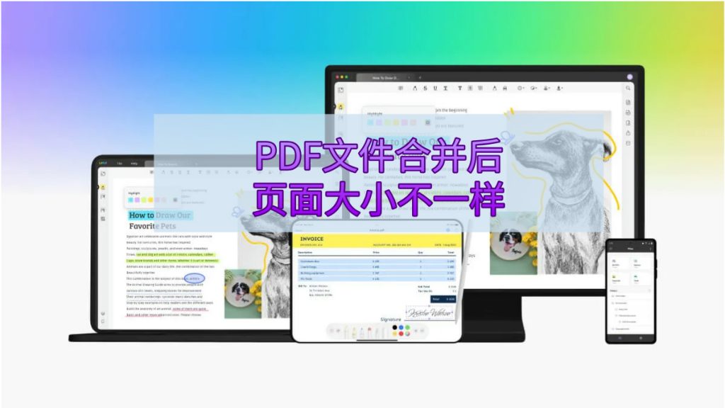 PDF文件合并后页面大小不一样怎么办？