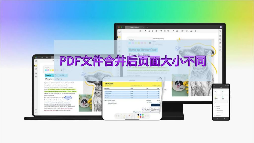 为什么PDF文件合并后页面大小不同？