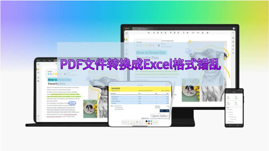 PDF文件转换成Excel时格式错乱怎么解决？